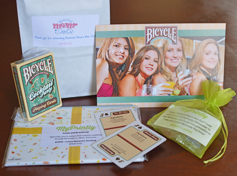 National Mom’s Nite Out 2015 goodies - Bicycle Cocktail Party Playing Cards, MyPrintly